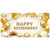 Golden Theme Retirement Banner Party Decoration Retirement Decor for Event Celebration Party Background Photo Shoot