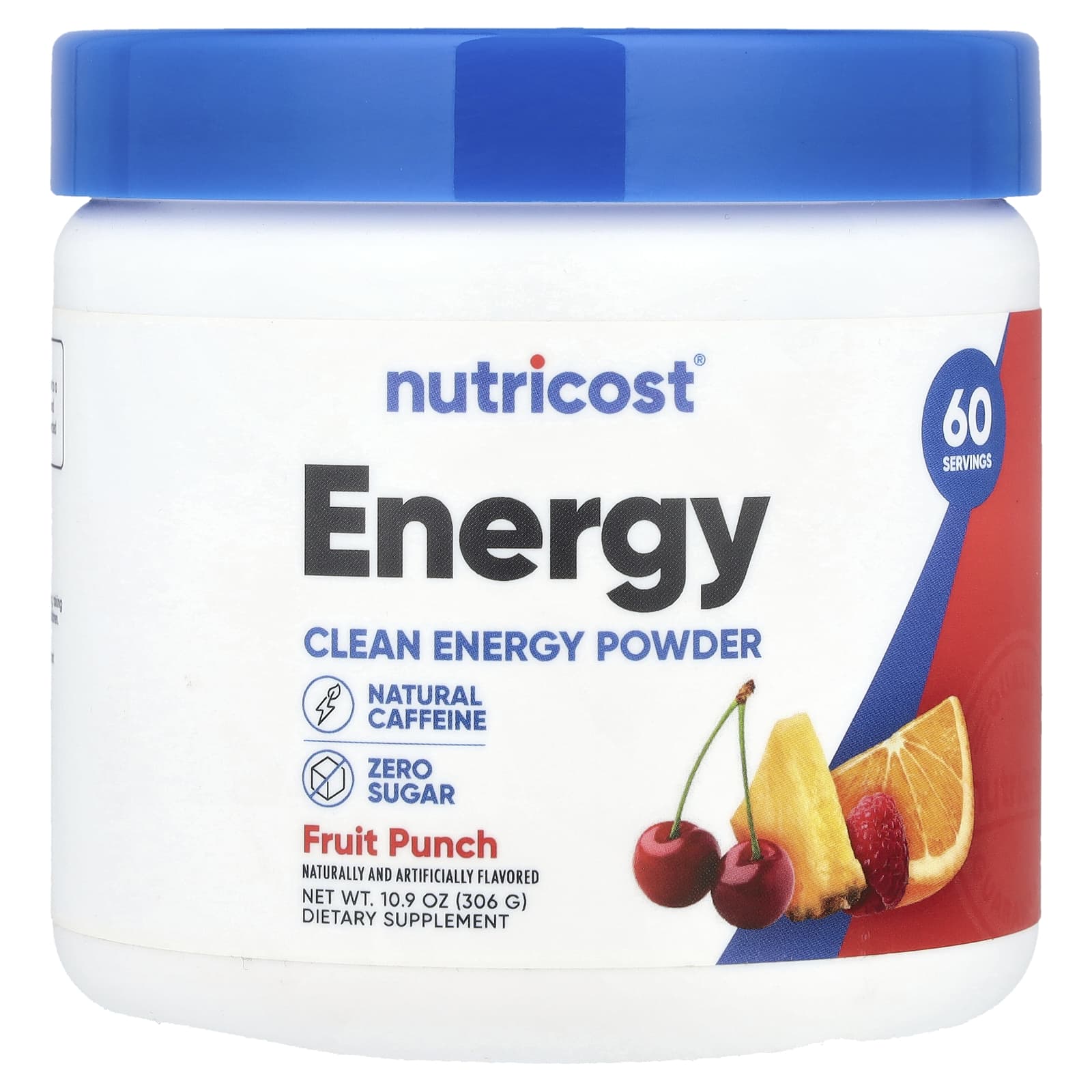 

Nutricost, Energy, Clean Energy Powder, Fruit Punch, 10.9 oz (306 g)