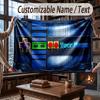 Weltraum Kosmisches Thema Decke Benutzerdefinierter Name Text Personalisierte Decke Weich Gemütlich Decke für Zuhause Sofa Bett