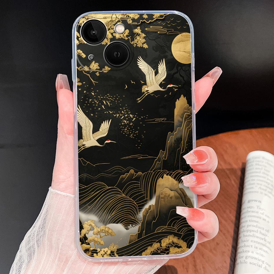 For iPhone 13 Pro Max 13 mini Phone Case Butterfly Patterns Soft Slim Transparent Silicone Cover For iPhone13 Lightweight Funda
