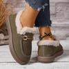 Foreign Trade Large Size Casual Snow Boots Women's Winter New Low-top Short Tube One-pedal Loafer Cotton Shoes with Velvet