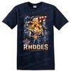 Maglietta da Wrestling Cody Rhodes Ritratto Patriottico Grafica Artistica Maglietta per Fan di Wrestling