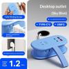 Pocket Power Strip Extension Cord 1Ac 2Usb 2Type C Socket Pure Minimalist Style Pd 15.5W Fast Charging Home Travel