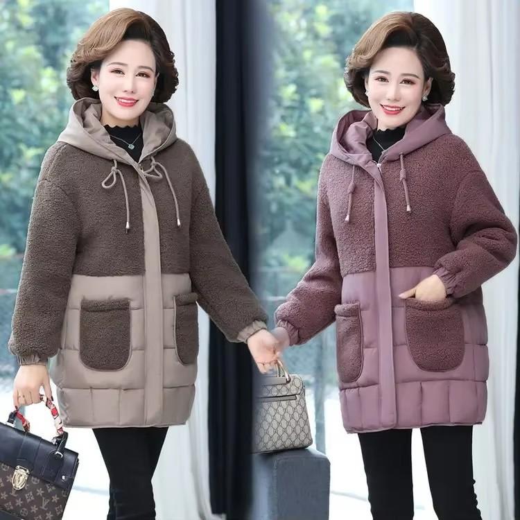 

Осенняя женская толстая теплая пуховая куртка средней длины