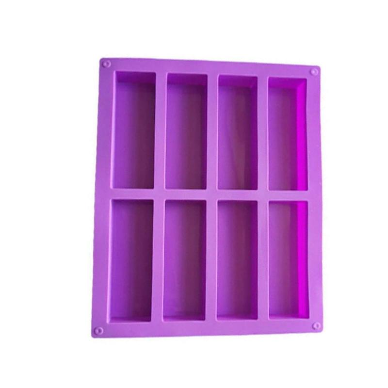 8-Cavity Silicone Baking Mould Rectangl Chocolate Fondant Molds Making Chocolate Bar Mold Soap Handmade Supplies