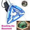 100W Fish Pond Sewage Suction Machine Strong Swimming Pool Cleaner Triangle Brush Head with Telescopic Rod