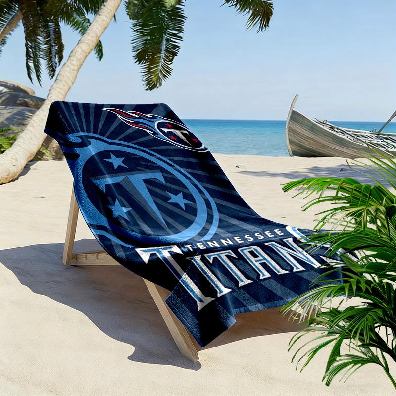 Tennessee Titans Print Beach Towel, Large Soft Quick Dry Towel for Beach Camping Swimming