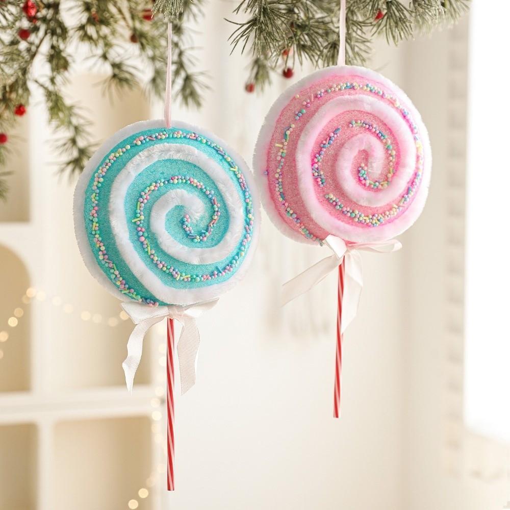 Foam Christmas Lollipop Pendant Colorful Lollipop Branches Fake Lollipop Models  Kids Favor