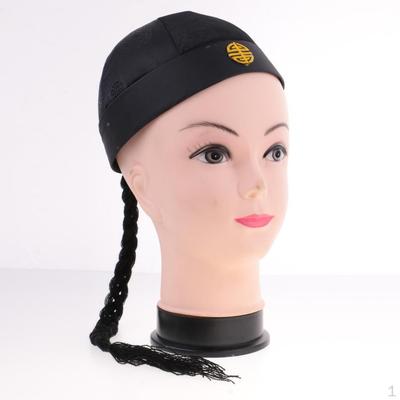 Adult Oriental with Ponytail Hat Costume Fancy Dress