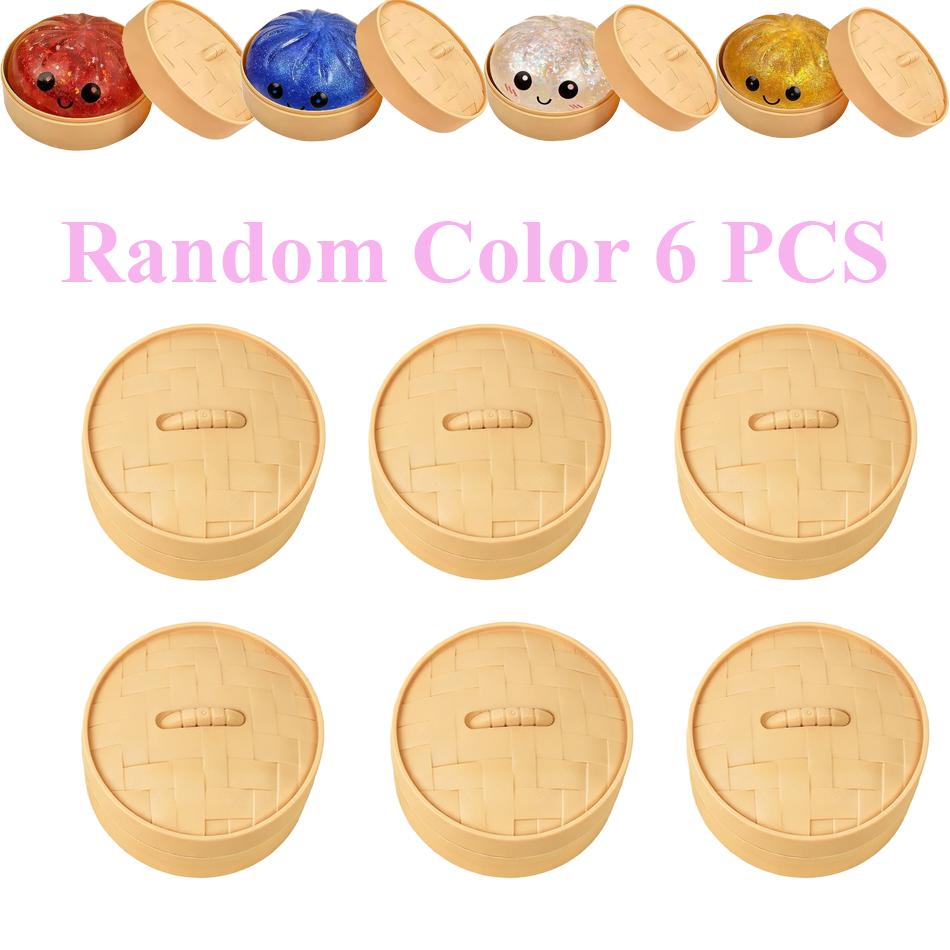 New Glitter Dumpling Squishy Box Dumplings Squishy Anxiety Relief Fidget Soft Squeeze Decompression Dough