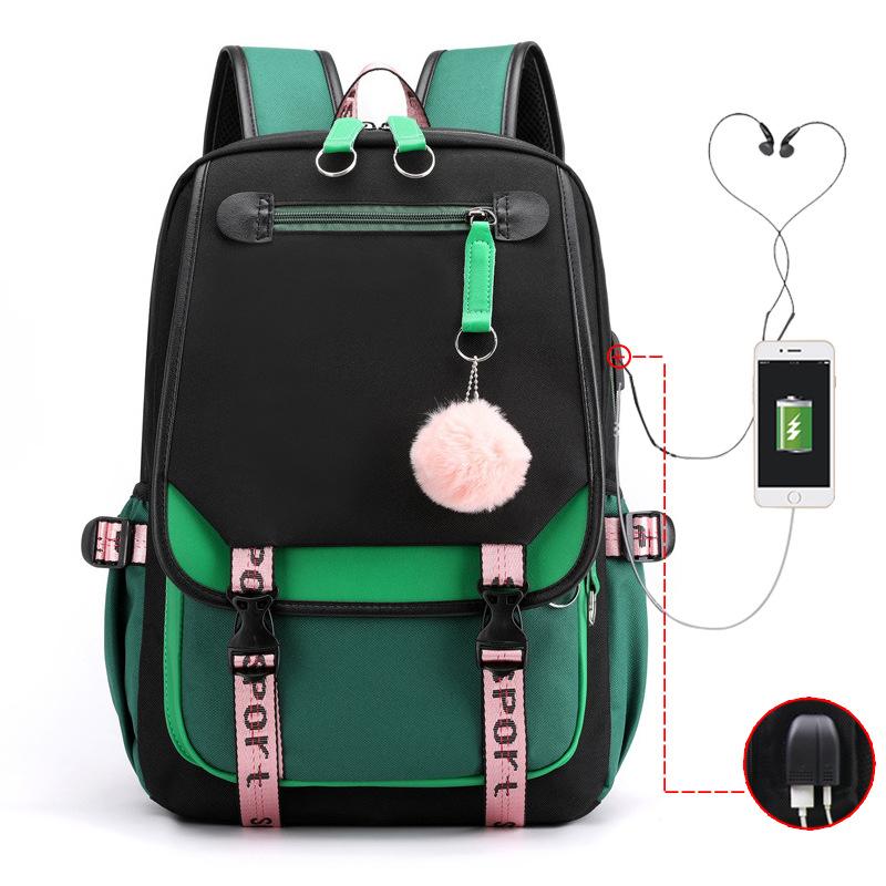 Blank backpack Korean version of Oxford cloth large-capacity student schoolbag simple casual versatile backpack