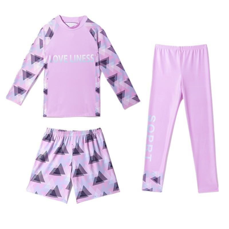 Kids' Long-Sleeve Sun Protection 3-Piece Set