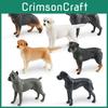 Lifelike Plastic Dog Models Featuring German Shepherd Rottweiler Labrador And Great Dane Breeds
