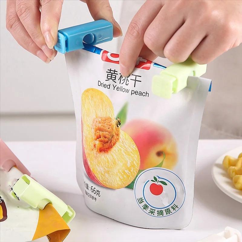 10/20PCS Food Sealing Clips Reusable Kitchen Snack Plastic Bags Sealing Clips Portable Food Kitchen Organization Clamp