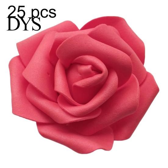 25/50/100Pcs Artificial PE Foam Rose Flowers Head DIY Wedding Home Room Decor