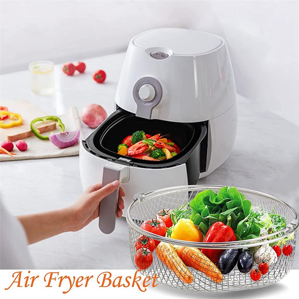 Air Fryer Basket for Mesh Steamer Basket for Ninja Foodi 6.5, 8Qt,Air Fryer Basket,Air Fryer Crisping Basket with Handle