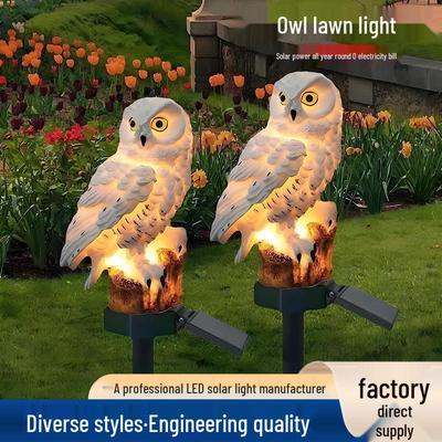 Outdoor Solar Owl Resin Light - Courtyard Lawn Decoration & Landscape Atmosphere Light