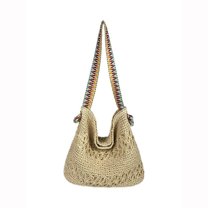 Large Capacity Hand-woven Bag Summer New Seaside Vacation Straw Bag Niche Commuter Shoulder Tote Bag