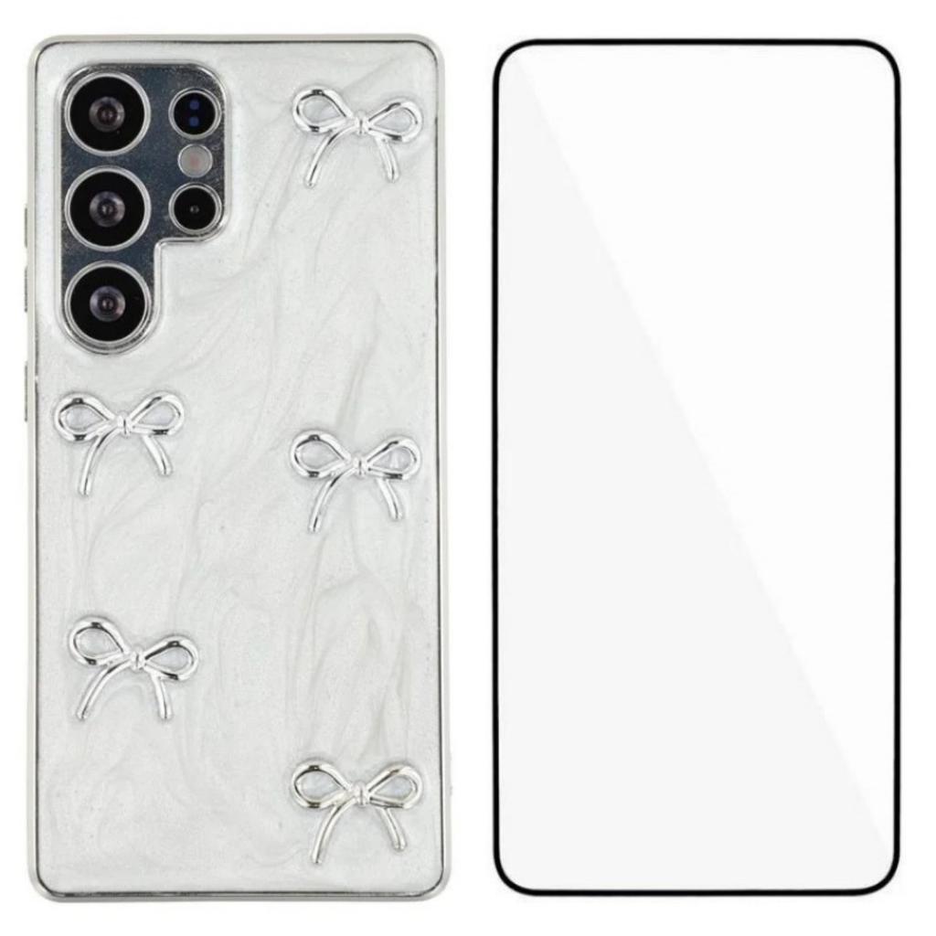 For Samsung Galaxy S25 Ultra Case WANLONFENG Electroplated Epoxy TPU+Acrylic Phone Cover with Tempered Glass