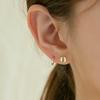 Lunne 14K Round Button Earrings (14K Gold) #Es12