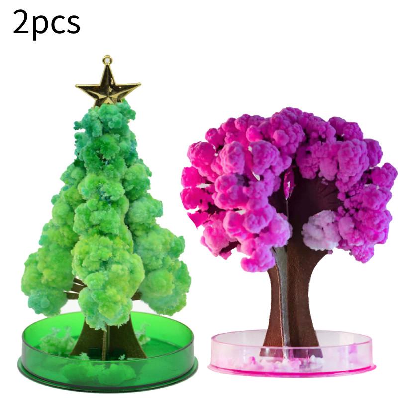 Colorful And Interactive 15cm Christmas Tree Toy With Snowflake Crystals For Children