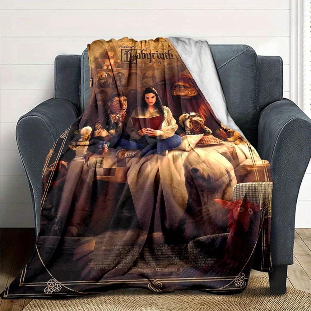 1pc Flannel Blanket, Fantasy,Adventure,Magic Pattern Printed Blanket, Sofa Bed Sofa Car Office Camping Travel Warm And Comfortable Soft Blan