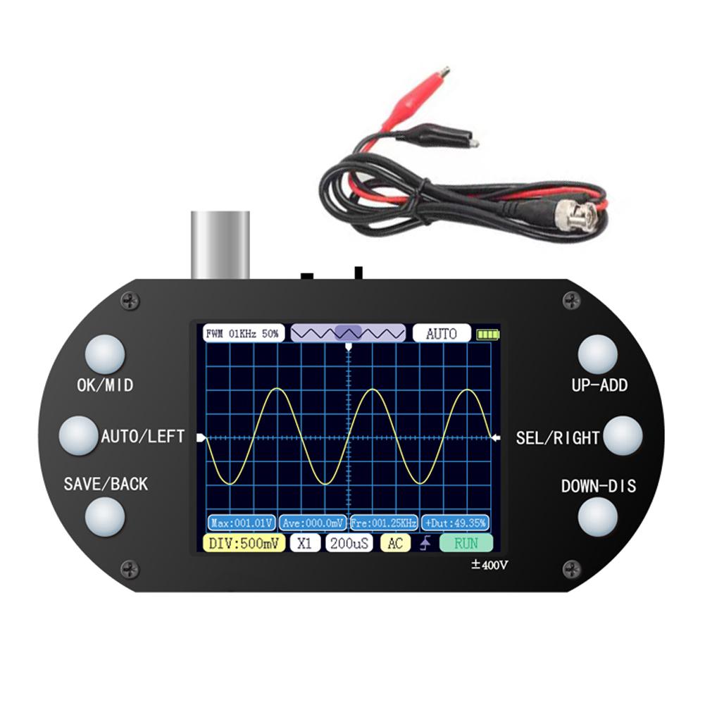 Handheld Oscilloscope 500KHz Bandwidth 2.5MHz Sample Rate Sinewave Square Wave Half Wave Sink Pulse Wave Oscilloscope Car Repair