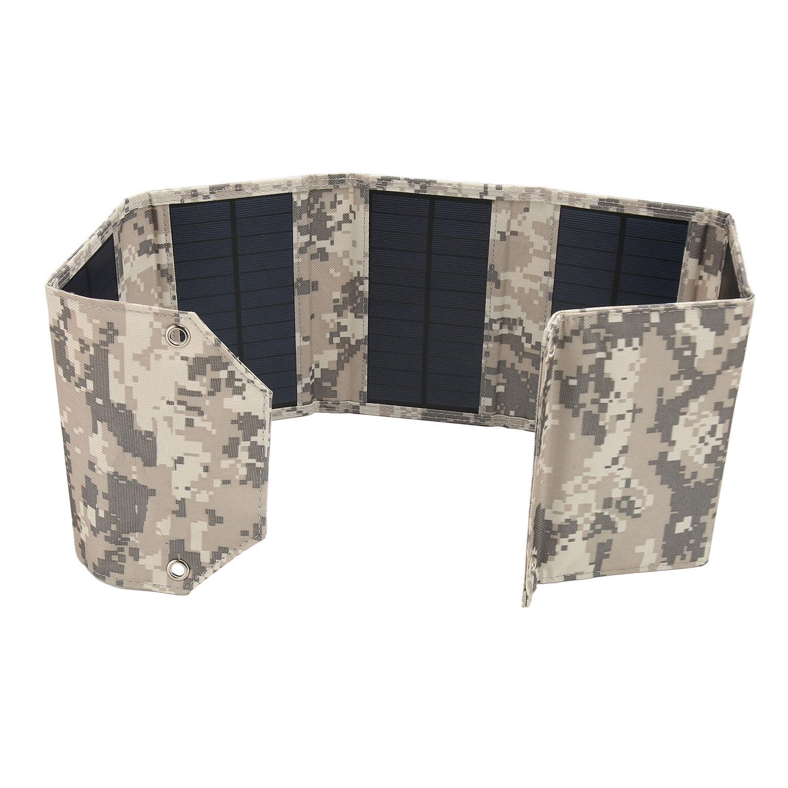 

28 Вт портативное зарядное устройство на солнечной панели с USB-портом водонепроницаемое складное солнечное зарядное устройство 5 В 4 А для смарт-устройств камуфляжный