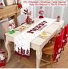 Christmas Table Runner Merry Christmas Decorations For Home 2024 Cristmas Table Flag Cover Navidad Noel Gift New Year Tablecloth