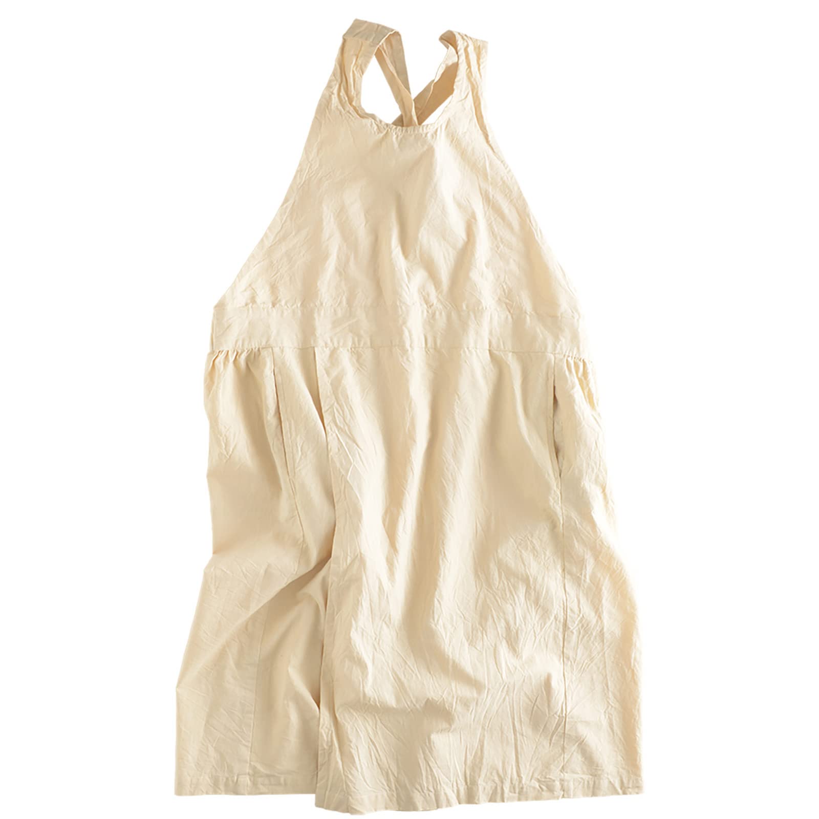 

And Packable Apron for Slit Length 71849 kukugoto Women, Gathered, 115cm, Bevel, Beige, бежевый