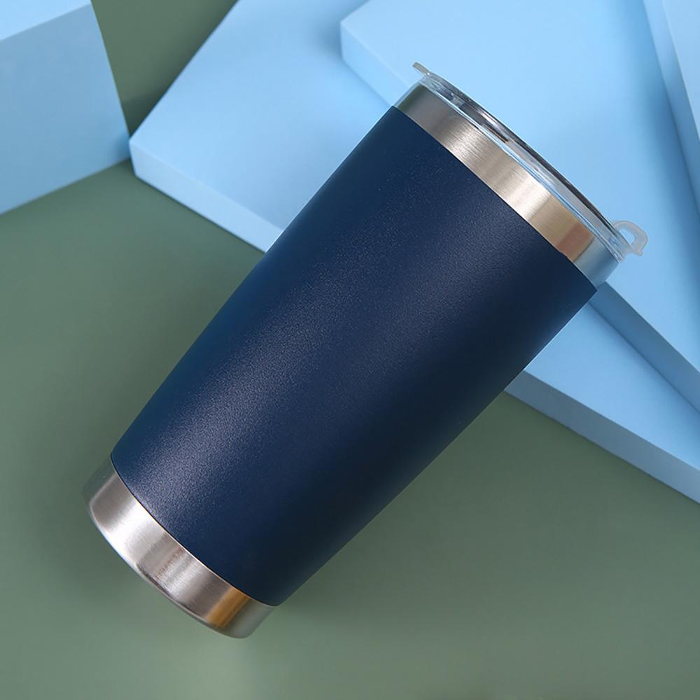 20oz Thermo Cafe Coffee Mug Car Thermos Mug Leakproof Travel Thermo Cup for Tea Double Stainless Steel Hot and Cold Cup 20oz темно-синий