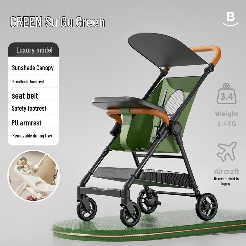 Compact Folding Baby Stroller: Lightweight, Travel-Friendly & Airline Approved