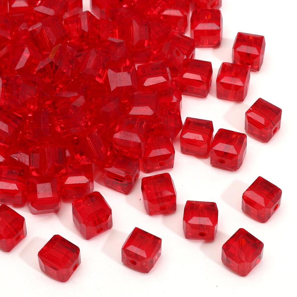 10-20Pcs Glass Crystal Transparent Three-dimensional Square Beads for Jewelry Making DIY Bracelet Necklace