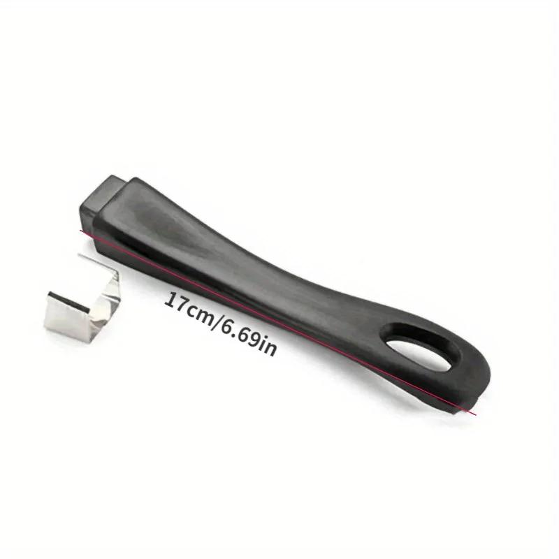 1-Piece High-Quality Stainless Steel Milk Pot Handle - Universal Non-Stick Pan Grip with Bakelite Handle, Kitchen Wok Accessory