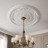Ceiling Light Base Decorative Medallion PU Material Luxury Interior Decoration