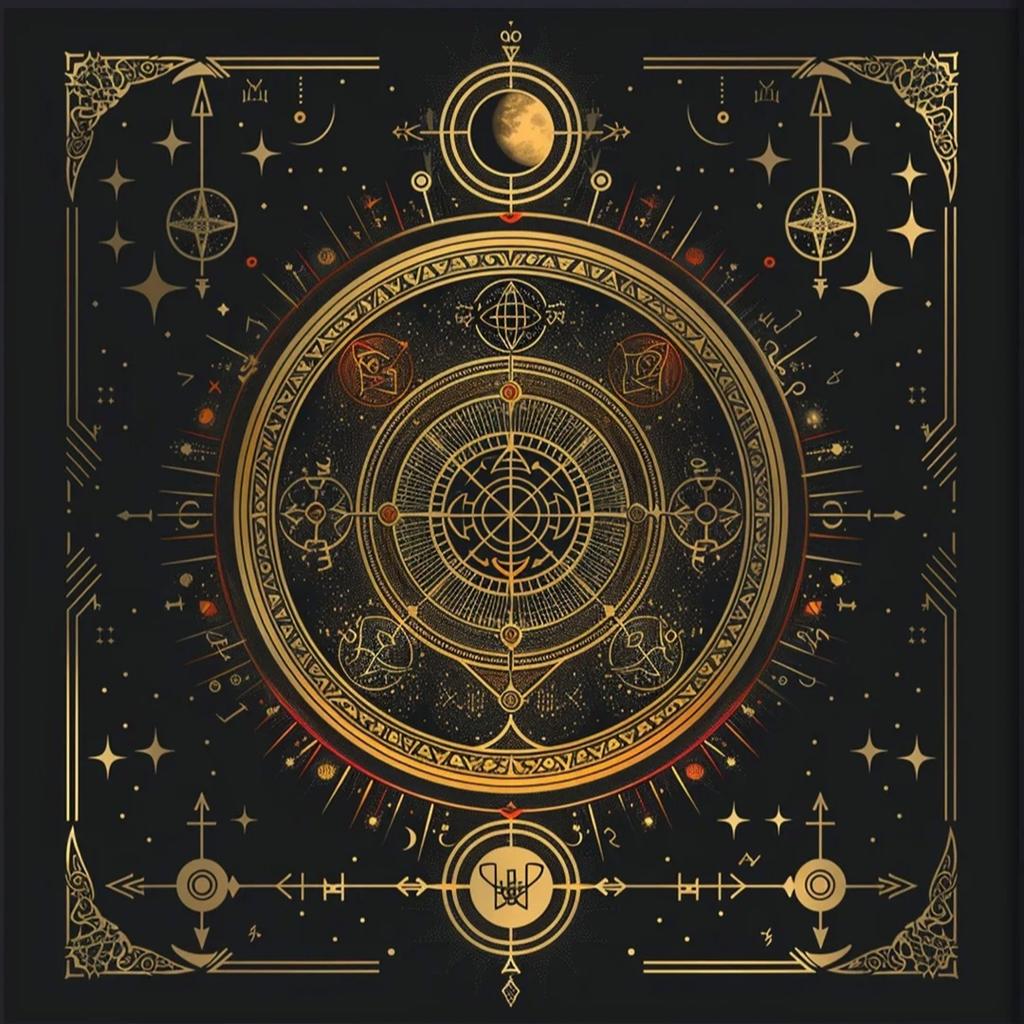 Suede Tarot Patch Tablecloth Divination Altar Cover for Rune Magic Daily Board Games