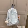 Schoolbag Lightweight Simple Solid Color Backpack Casual Versatile College Student Class Bag School Bag Female Outing Wind Student Backpack