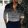 Chemise Homme à Col Jaune Imprimé Cachemire Diamant Floral Multicolore Manches Longues Boutonnée