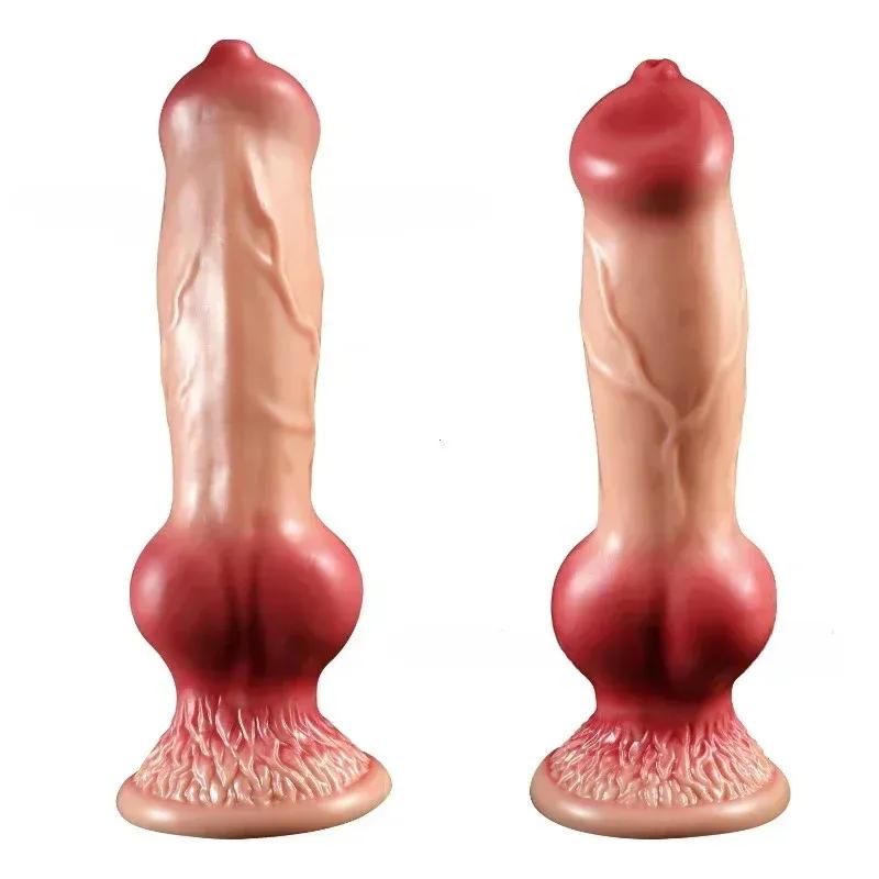 Realistic Huge Dog Dildo Anal Plug With Suction Cup Silicone Big Butt Plug Prostate Massager Adult Sex Toys for Men Women