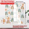 2pcs, 2D FLAT PRINTING Curtains (Without Rod) Rainbow Bliss Holiday Printed Curtains Versatile Fabric Curtains Decorations
