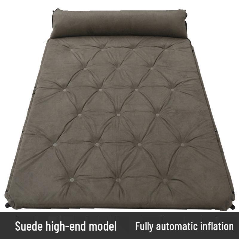 Automatic Inflatable Outdoor Sleeping Pad - Thick, Wide, Moisture-Proof Mat for 3-4 People Camping