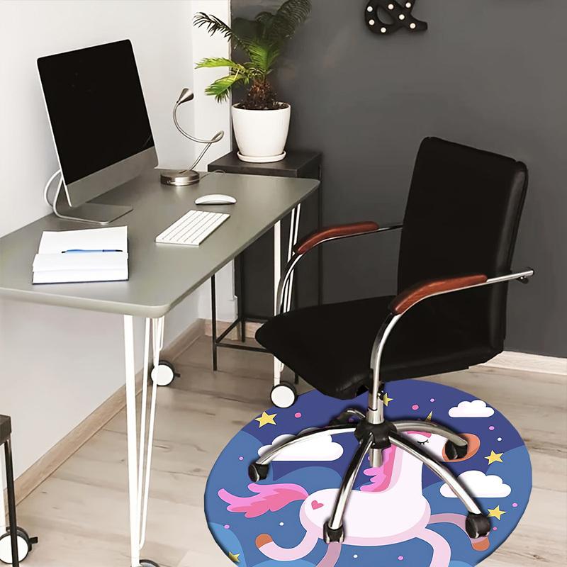

1pc Unicorn Night Sky Stars Clouds Fantasy Round carpet, Perfect for Decorating Chairs, Living Rooms, Or Bedrooms, for Living Room.073 80cm by 80cm
