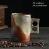 Premium Elegant Vintage Handmade Stoneware Reactive Glaze Irregular Coffee Mug for Home Homestay Office Desk Tabletop Art Decors