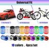 AUTCOAT 4Pcs Aluminum Car Wheel Tire Valve Caps Tyre Rim Stem Covers Airdust Waterproof For Automobiles Motorcycles Trucks Bikes Stem Caps1