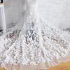 50x130cm Chiffon Flowers Lace Wedding Dress Tail Dress Fabric Mesh Three-dimensional Embroidered Skirt Accessories