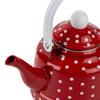 Elegant Enamel Teapot for Electric Stovetop 1100ml Water Kettle Halogen Range