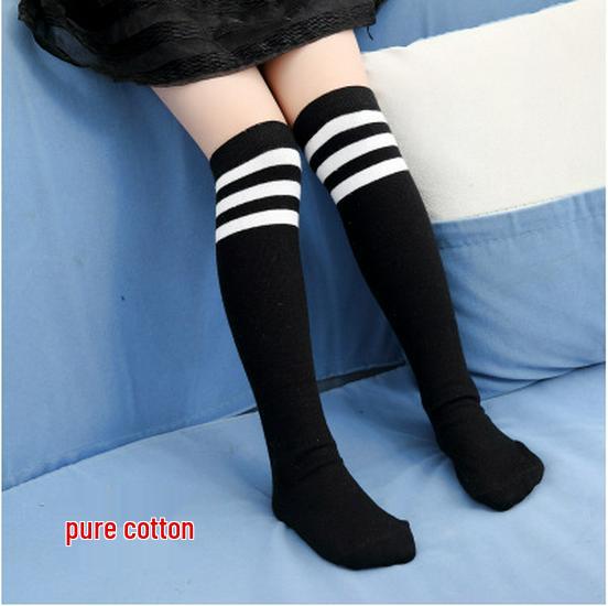 Kids' Mid-Calf Athletic Socks - Over-the-Knee, Polyester Cotton for Boys & Girls School Uniforms