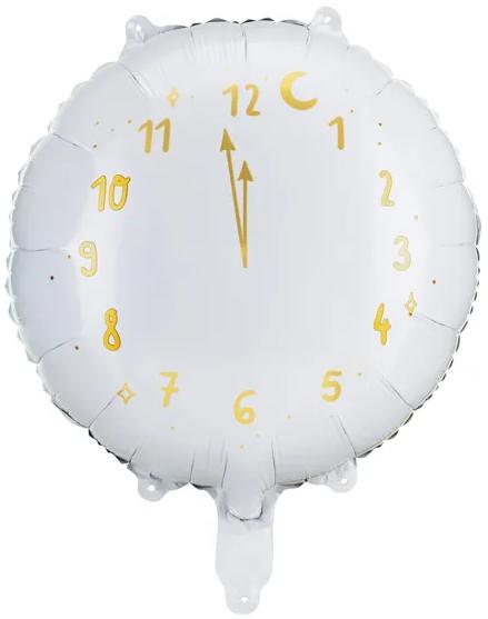 Foil Balloon Clock Midnight New Year' Eve New Year' Day 45cm