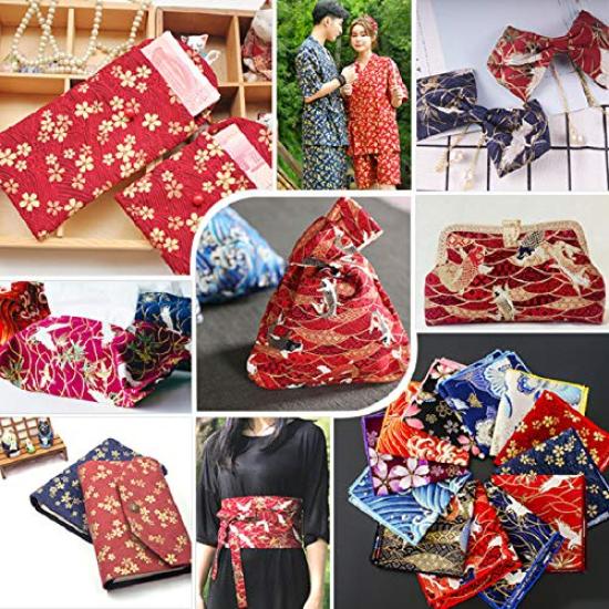 DONLAONE Kimono Scrap Japanese 25 x 20 35 Pieces Set, Pattern, cm,