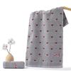Soft Absorbent Quick-Dry Cotton Face Towel with Heart Pattern - Household Bathroom Towel for Washing, Reusable Fingertip Towels